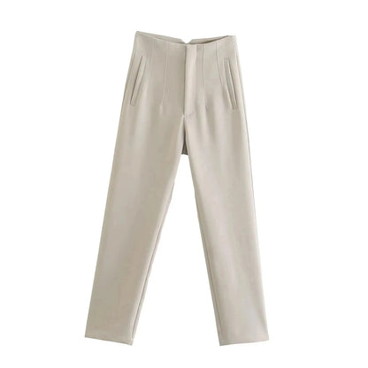 Elegante hoge taille damesbroek stijlvol & comfortabel
